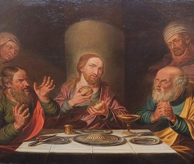 Johannes Zacharias Simon Prey (1749-1822) - Jezus bij de Emmausgangers
