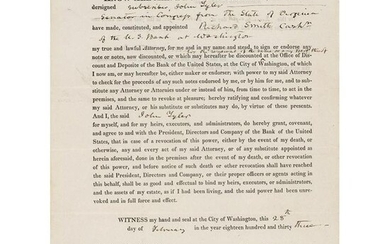 John Tyler Document Signed