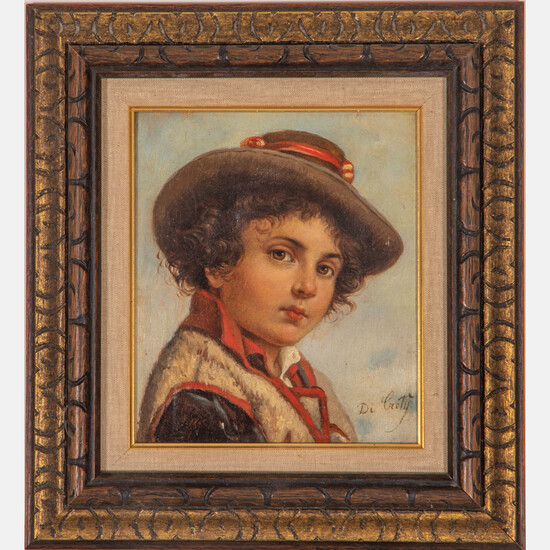 Konstantin Johannes Franz Cretius, (German, 1814-1901) - Portrait of a Boy