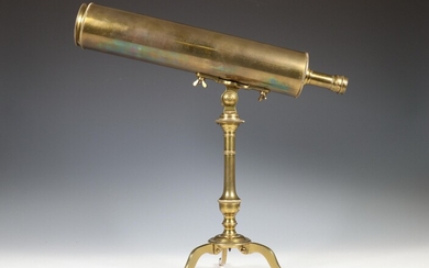 Koperen spiegeltelescoop, ges. J. van der Bildt, Franeker, ca. 1780;...