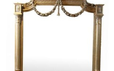 19th CENTURY FRENCH CARVED GILTWOOD MIRROR