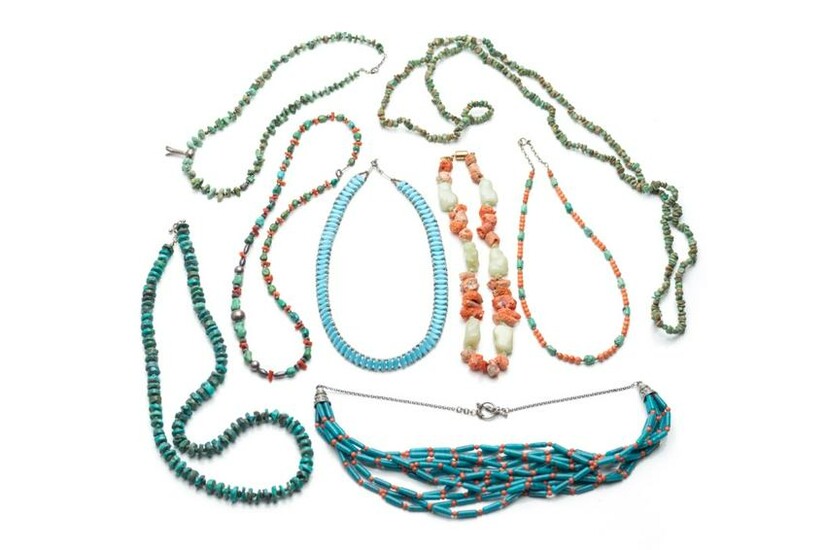 LOT OF BEADED NECKLACES