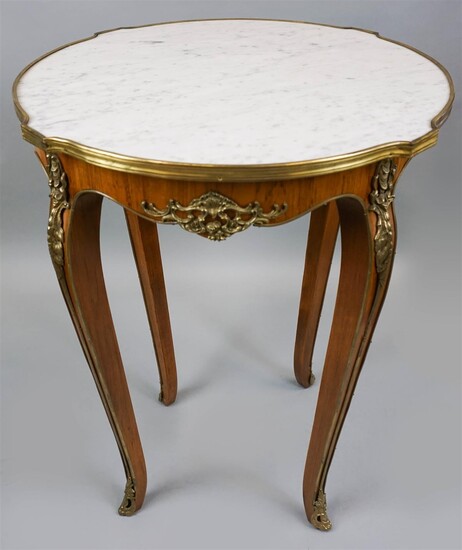 LOUIS XV STYLE MARBLE TOP TABLE AMBULANTE