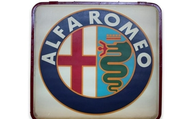 Large Alfa Romeo Double-Sided Illuminated Dealership Sign