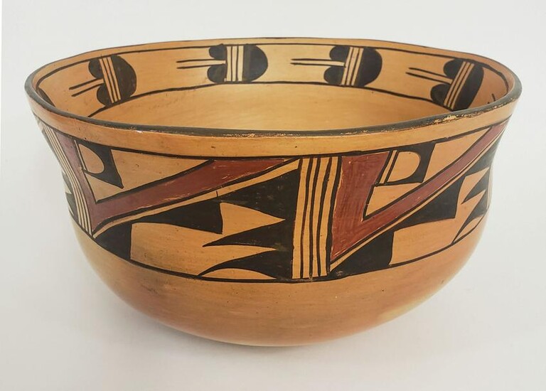 Large Hopi Pottery Stew Bowl