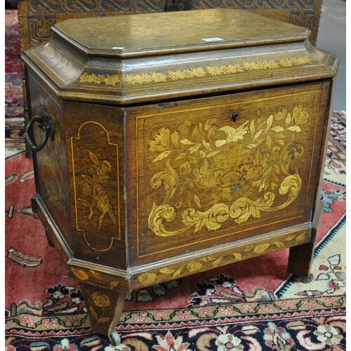 Late 18th/early 19th Century Dutch marquetry wine cooler, ov...