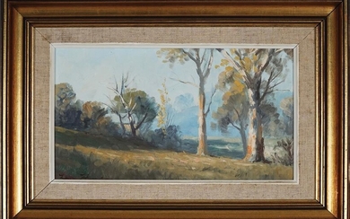 Leon Hanson (1918 - 2011) - Cottage in Autumnal Country 20.5 x 36 cm (frame: 38 x 53 x 5 cm)