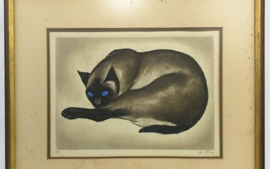 Lithograph Japanese 20th Century Signed and Numbered