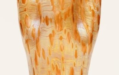Loetz Gold Orbulin Iridescent Glass Vase