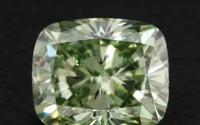 Loose 2.11 CT Lab Grown Fancy Green Diamond