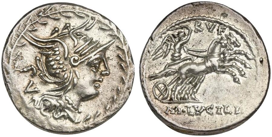 M. Lucilius Rufus, Denarius, Rome, 101 BC; AR (g 4,00;...