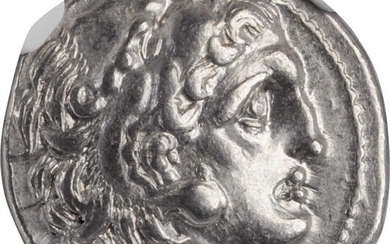 MACEDON. Kingdom of Macedon. Philip III, 323-317 B.C. AR Drachm (4.33 gms), Kolophon Mint, ca. 322-319 B.C. NGC AU, Strike: 5/5 Surface:...