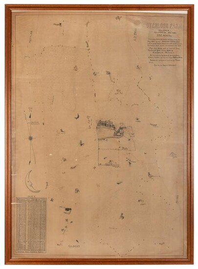 [MAP]. A hand drawn map of a farm in Columbia County