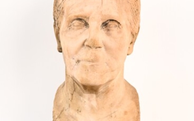 MARBLE SCULPTURE OF FEMALE BUST