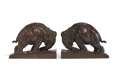 Mahonri MacKintosh Young (1877-1957), 'Elephant': A Pair of Bookends