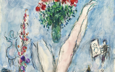 Marc Chagall (1887-1985) L'Ange devant l'Opéra