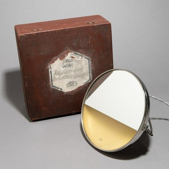 Marcel Breuer, Zeiss Ikon, illuminated toilet and shaving mirror in a wooden box