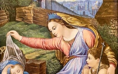 Marie Besson (1860-) - La Vierge au Diadème Bleu d'après Raphaël/ Penni