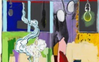 Michael Bevilacqua: “Remains of the Day”, 2007. Signed, titled and dated on the reverse. Acrylic on canvas in two parts. Total 91×490 cm. Unframed. (2)