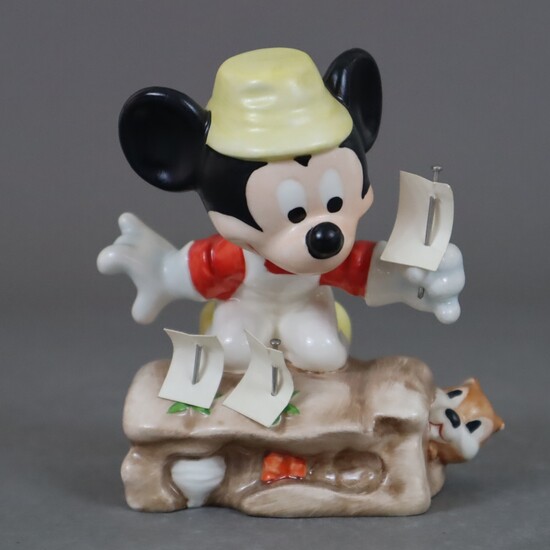 "Mickey Mouse Gardener" - Goebel, "Walt Disney Productions", Modellnr.: 17 220, Steingut, polychrom