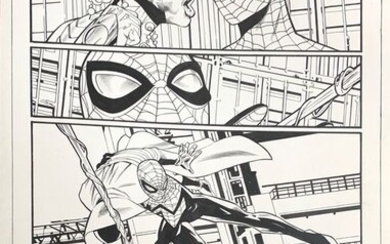 Mighty Avengers #1 - Greg Land / Jay Leisten - Original Page 6 - Spider-man - Loose page - Unique copy - (2013)