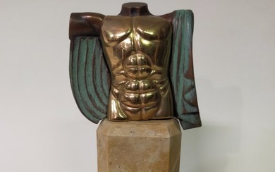 Miguel Berrocal (1933-2006) - Sculpture, Eros - 16 cm - Bronze - 1981