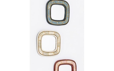 Mithé Espelt (1923-2020) Set of three 'Bornéo' mirrors