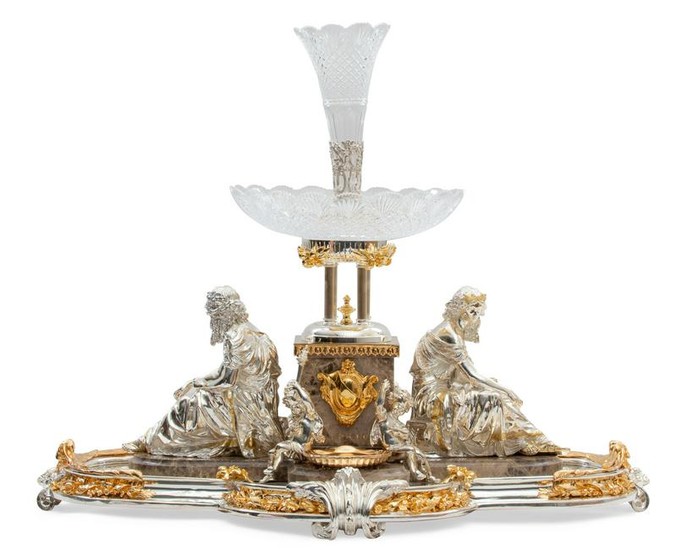 Monumental Neoclassical style figural centerpiece