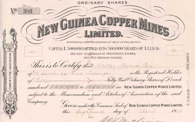NEW GUINEA COPPER MINES LTD