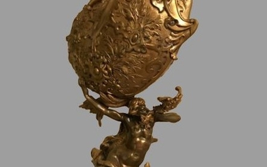 Nautilus cup Triton Wunderkammer - Bronze (gilt) - Late 19th century