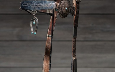 Navajo Silver and Turquoise Headstall