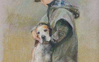 Neil Forster, British 1940-2016- Running Repair and Beaufort Boys; pastels on paper, two, ea. signed lower left, 28 x 45 cm (max.) (ARR) (2) Provenance: with Petley Fine Art, according to the labels affixed to the reverse of each.