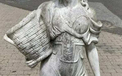 Neoclassical Style Figural Maiden Garden Statue