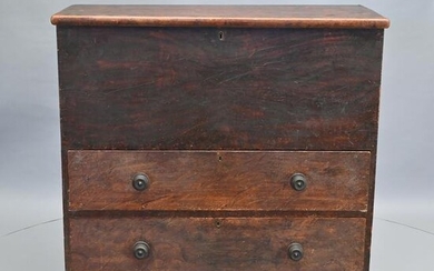 New England Chippendale Painted Pine Blanket Chest