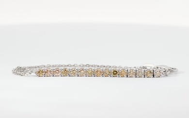 No Reserve Price - Bracelet White gold Diamond (Natural)