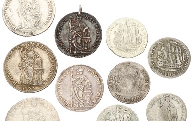 No reserve - Lot (10) Provinciale zilveren munten. Holland, Gelderland & Zeeland. 18th century. Gemiddeld Zeer Fraai.