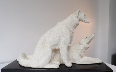 ODYV (attr.) - Sculpture, Honden - 29 cm - Ceramic