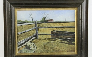 Oil on Canvas Farm Scene