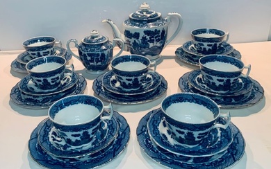 Old willow - Tea service (21) - Old Willow Chinese Tea Set - Porcelain
