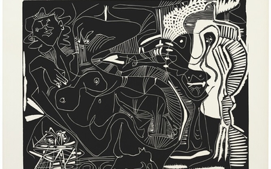 PABLO PICASSO (1881-1973), Le Thé: Deux Femmes nues et un chat