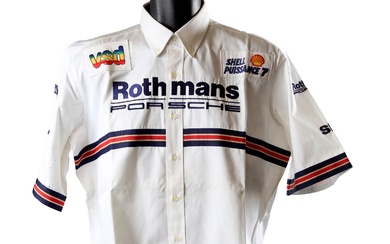PARIS ALGER DAKAR Chemise du pilote Roger METGE Rothmans Porsche 1984 ou 1986 Provenance :...