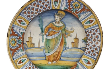 PIATTO DA POMPA, DERUTA, 1540-1550 CIRCA