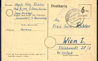 POW Camp Mail World War II