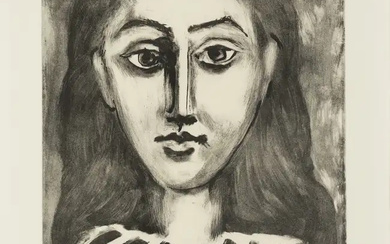 Pablo Picasso, Spanish 1881-1973, Tête de Jeune Fille, 1949; lithograph on Arches...