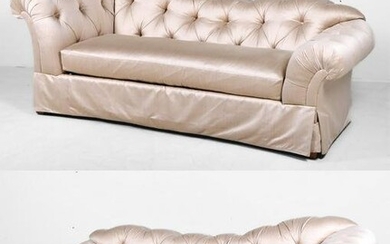 Pair Custom tufted upholstered sofas