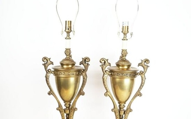 Pair of Brass Lamps