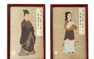 Pair of Chinese Mid Century Prints