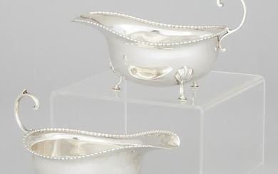 Pair of English Silver Sauce Boats, Horace Woodward &