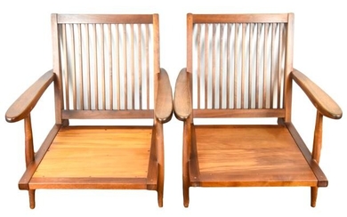 Pair of George Nakashima Armchairs w Cushions