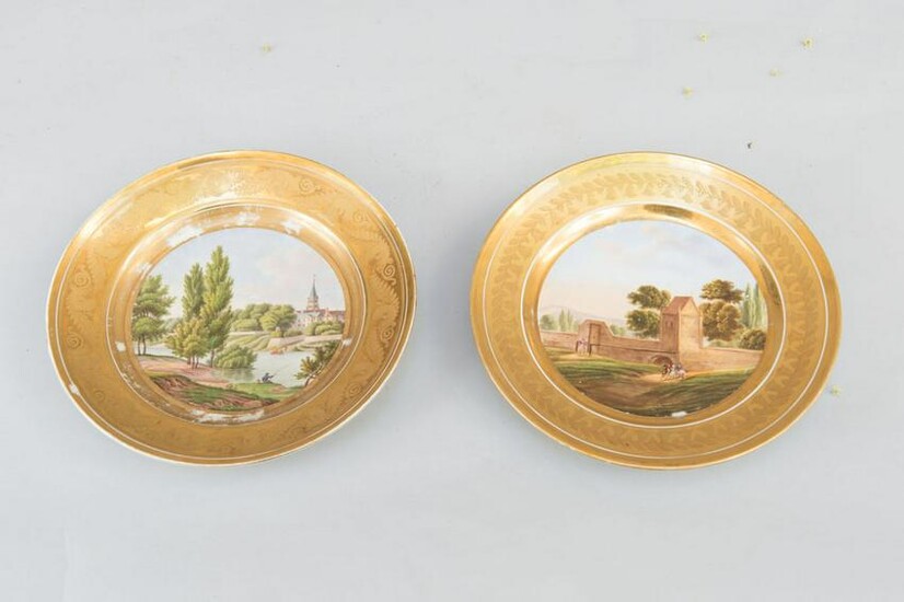 Pair of Russian porcelain dishes